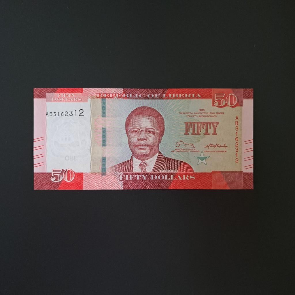 50 dollar Liberia #030, Verzenden, Overige landen, Los biljet