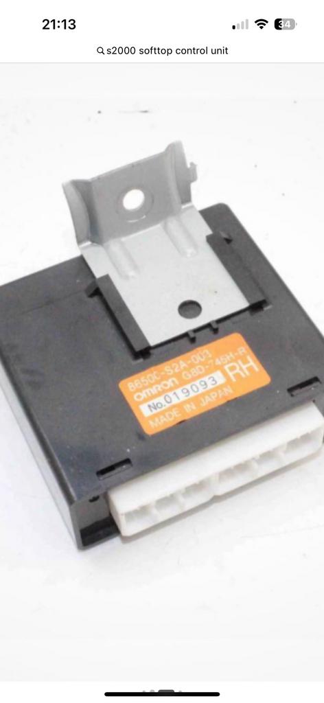 Honda s2000 softtop control unit 86500-S2A-003, Honda, https://www.oemhondaparts.nl/a-125447394/gebruikte-onderdelen/softtop-control-unit-gebruikt/#description
