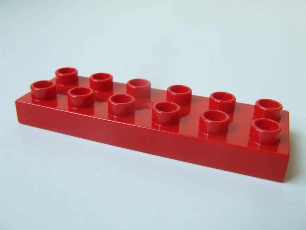 Rode Duplo plaat 2 x 6, Ophalen of Verzenden, Zo goed als nieuw, Losse stenen, Duplo