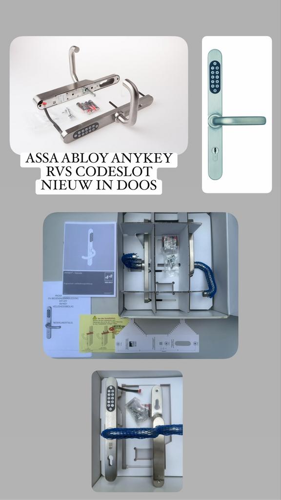 ASSA ABLOY ANYKEY RVS CODESLOT NIEUW IN DOOS NORMAAL € 1200, Doe-het-zelf en Verbouw, Hang- en Sluitwerk, Ophalen of Verzenden