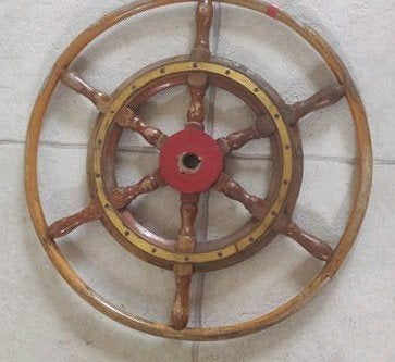 Houten scheeps stuurwiel - 65 cm diameter, Watersport en Boten, Accessoires en Onderhoud, Ophalen of Verzenden, Gebruikt, Overige typen