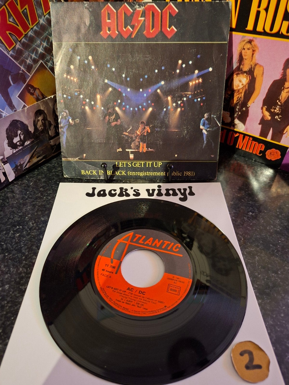 AC/DC - Let's Get It Up (Back in Black Live 1981), Gebruikt, 7 inch, Ophalen of Verzenden, Fotohoes