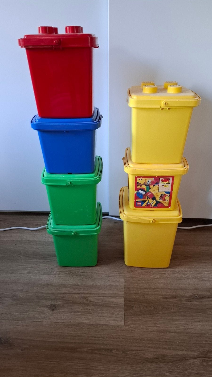 Lego Duplo opbergdozen - 7 stuks, Kinderen en Baby's, Speelgoed | Duplo en Lego, Ophalen, Gebruikt, Overige typen, Duplo