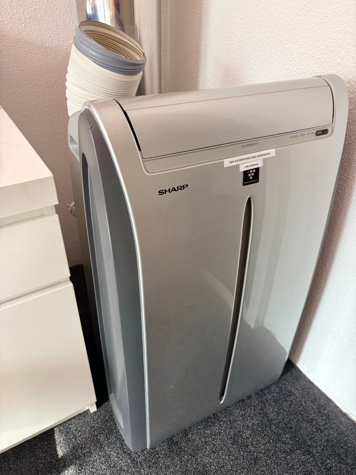 2x Sharp Mobiele Airco CV-P10PR - Krachtige Koeling, Witgoed en Apparatuur, Ophalen, Gebruikt, Minder dan 60 m³, 3 snelheden of meer