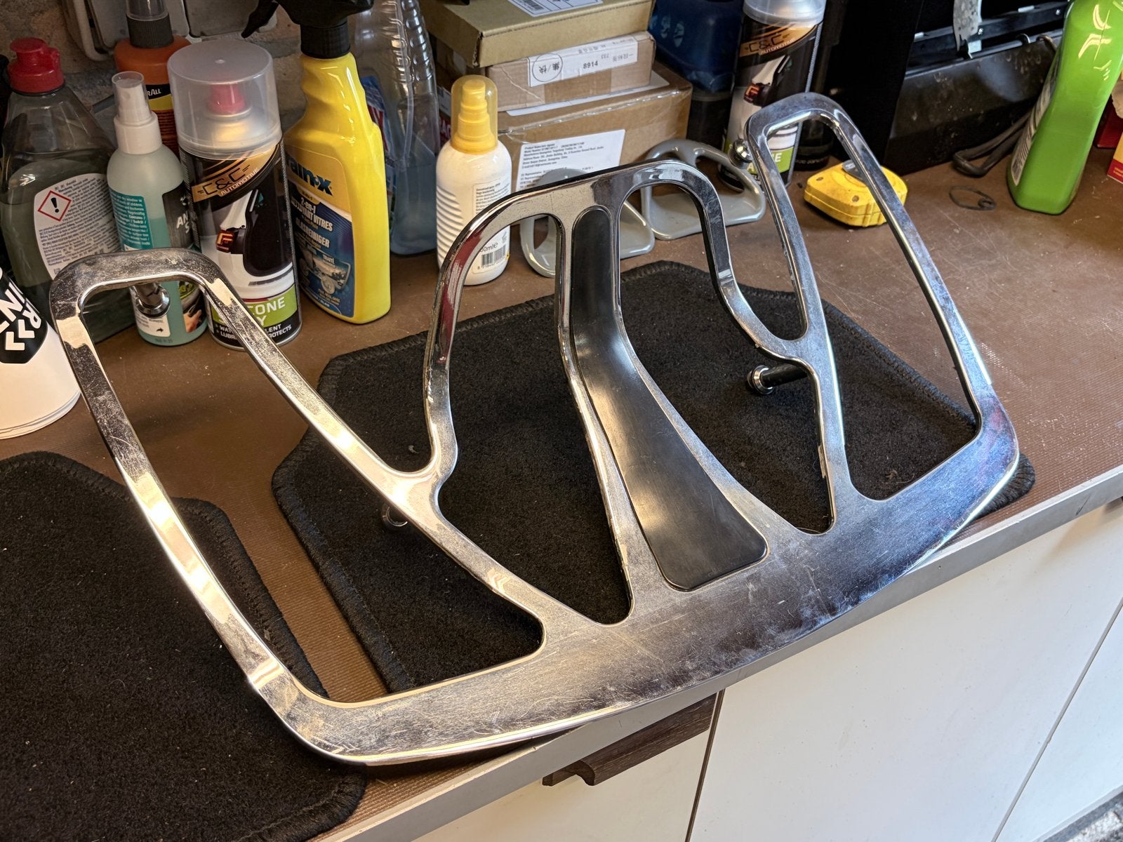 Verchroomd bagagerek Honda Goldwing, Motoren, Ophalen, Gebruikt