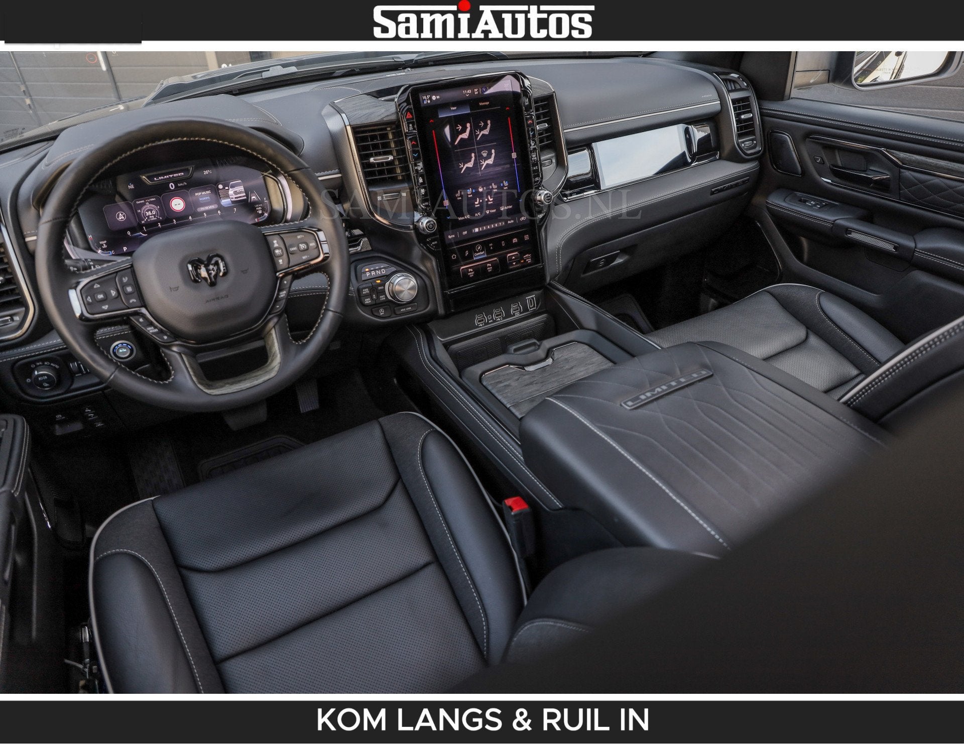Dodge Ram Limited 540 PK | HUD | LUCHTVERING | MASSAGE | PAS, Auto's, Dodge, Automaat, Dealer onderhouden, Met garantie (alle)