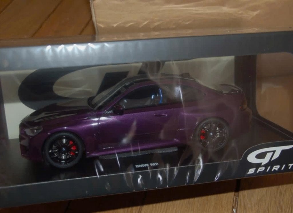 1:18 BMW M2 2023 twilight purple GT spirit GT946 in doos WRH, Verzenden, Zo goed als nieuw, Auto, Overige merken