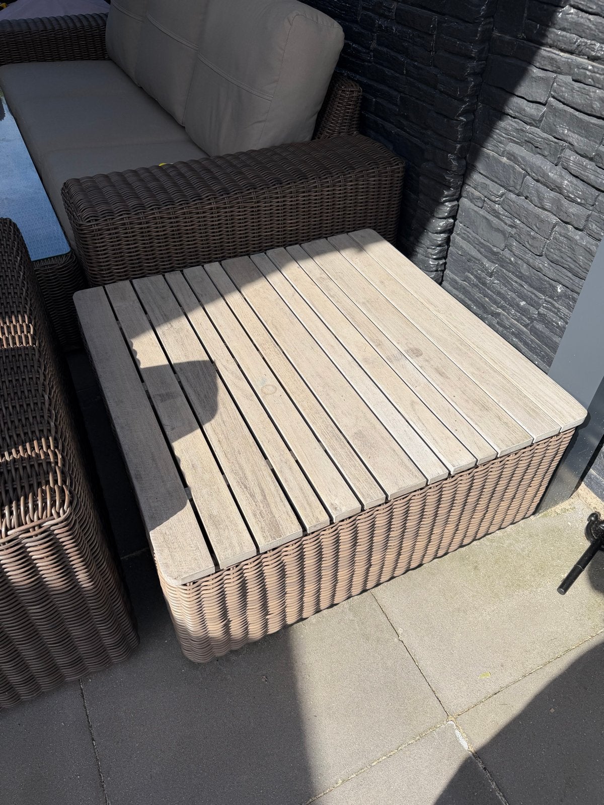 4 Seasons KINGSTON Teak 85x85x35 cm - 4SO, Tuin en Terras, Tuintafels, Ophalen, Zo goed als nieuw, Vierkant, Teakhout
