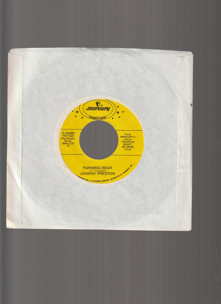 JOHNNY  PRESTON  --  RUNNING  BEAR, Cd's en Dvd's, Vinyl Singles, Verzenden, 7 inch, Single, Nieuw in verpakking