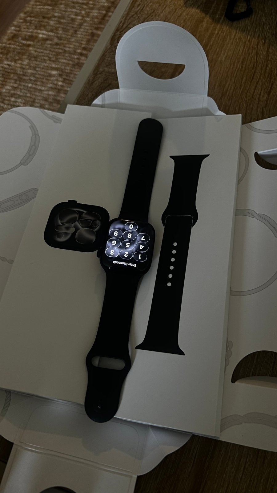 Apple watch 11 series 42mm, Sieraden, Tassen en Uiterlijk, Smartwatches, Ophalen, Zo goed als nieuw, Zwart, IOS