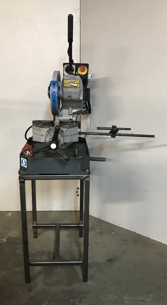 Metaal afkortzaag op frame, Huvema, HU250 Industry, 400 volt, Doe-het-zelf en Verbouw, Ophalen, Gebruikt, 70 mm of meer, Huvema