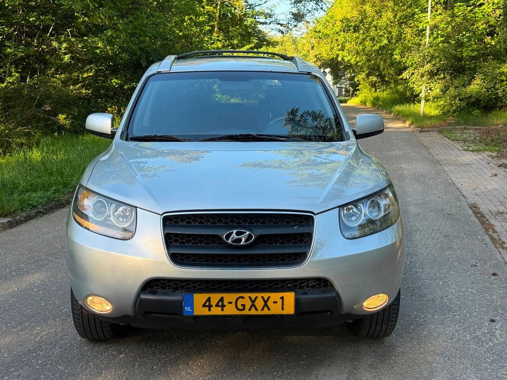 Hyundai Santa Fe 2.2 CRDi 4WD Dynamic 2008 Zilver, Auto's, Hyundai, Gebruikt, Zwart, 4 cilinders, Metallic lak