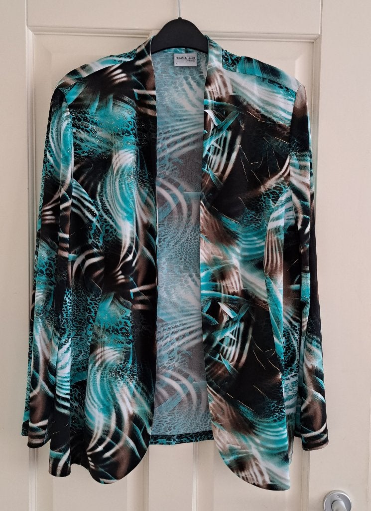 Hermann Lange blazer turquoise zwart goud maat 50 art 49048, Kleding | Dames, Hermann Lange, ., Zwart, Maat 46/48 (XL) of groter