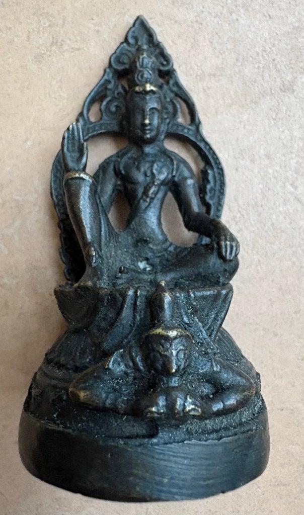 Oud bronzen beeldje van Jatukam Ramathep, Ophalen of Verzenden, 8 cm, Overige herkomsten, Brons