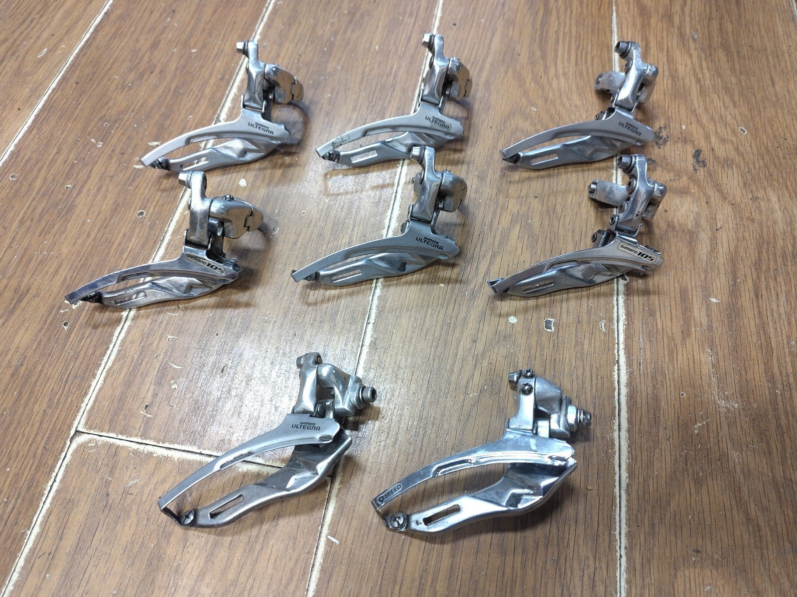 8x Shimano voorderailleur 3x9 Ultegra / 105 / Tiagra, Fietsen en Brommers, Gebruikt, -, -, Ophalen of Verzenden