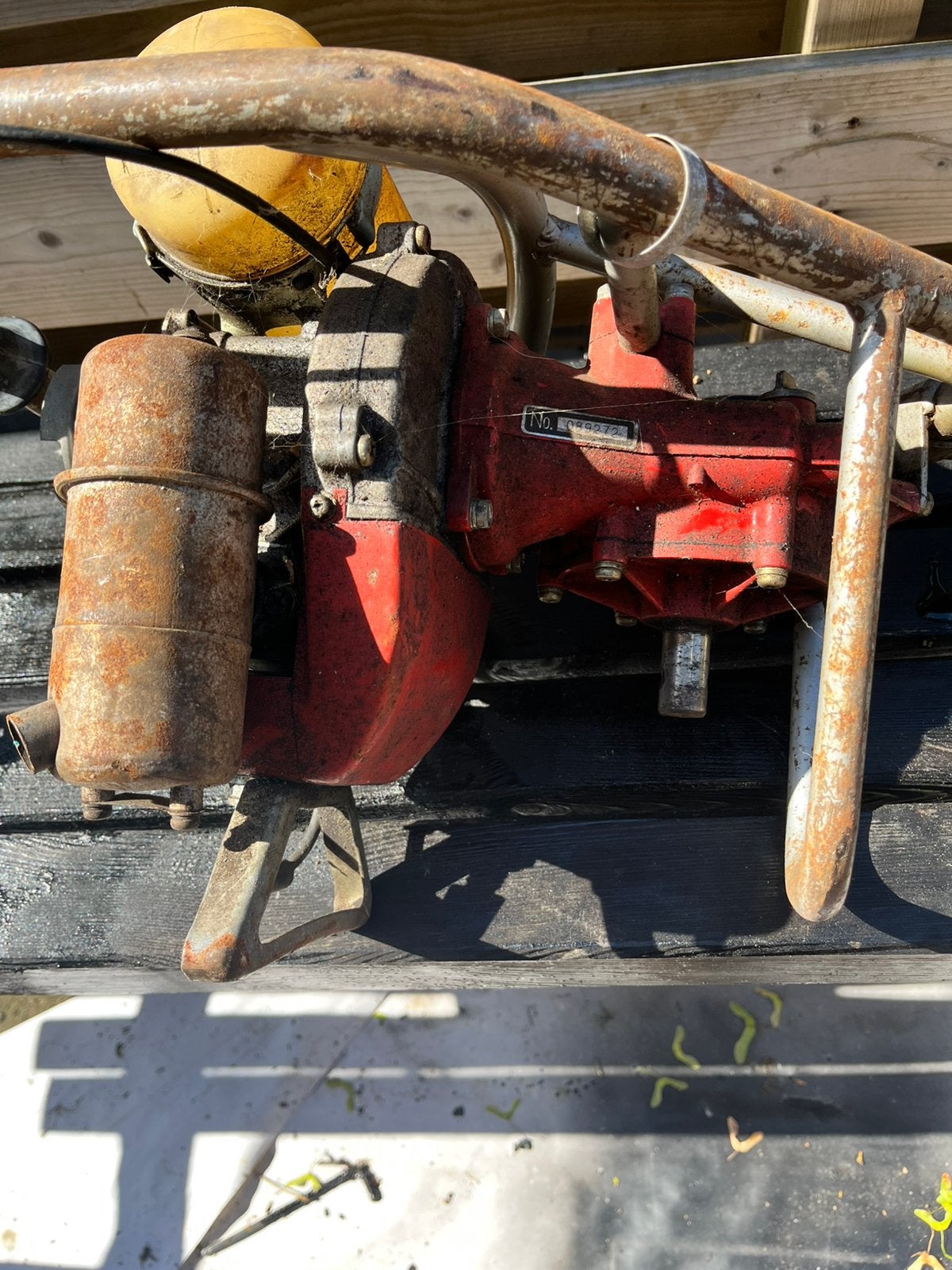 Grondboor met bezine motor opknapper!!, Ophalen, Gebruikt