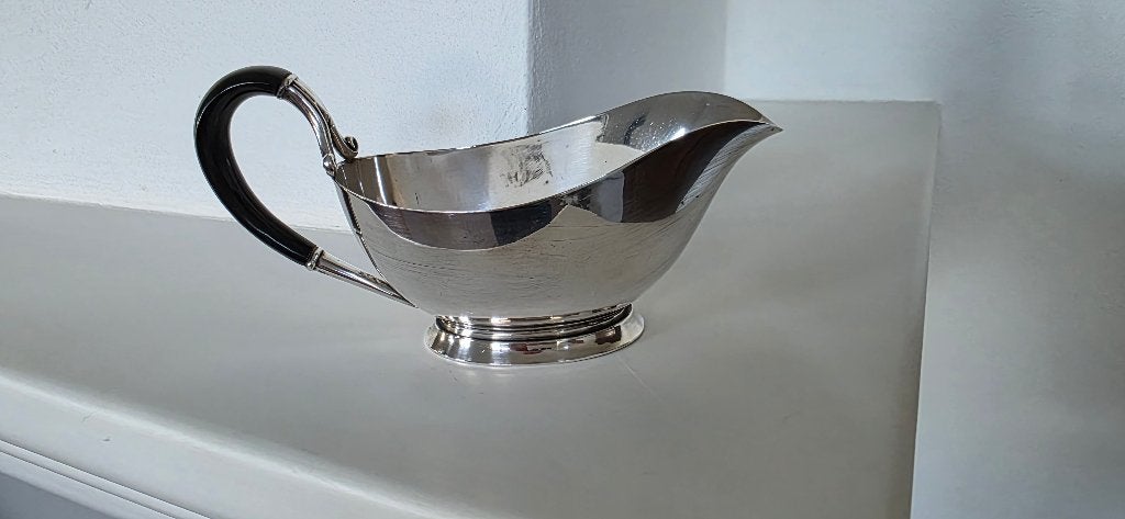 Mid-Century Danish Hans Bunde for Cohr Plate Sauce Boat, Antiek en Kunst, Ophalen of Verzenden