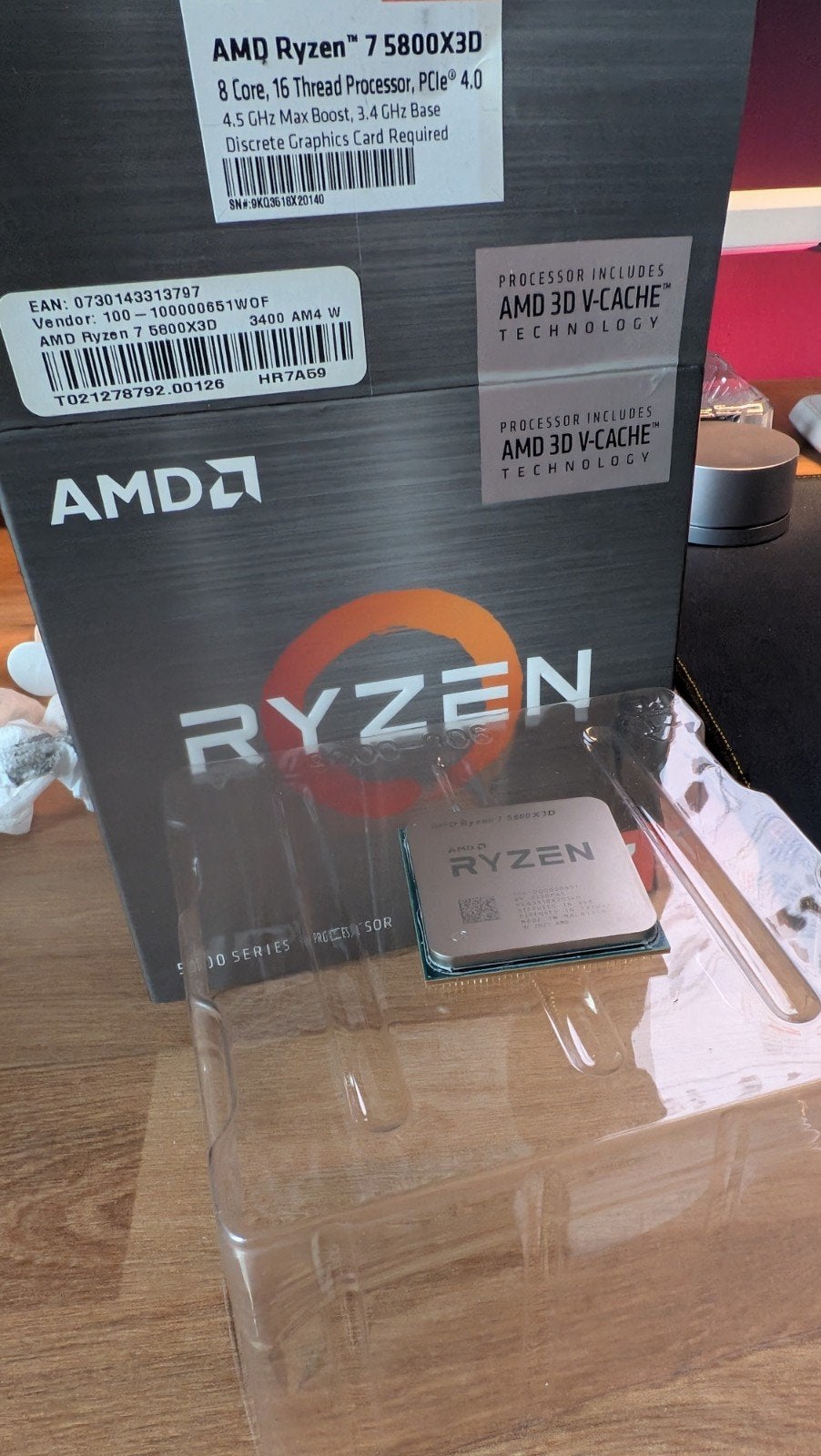AMD Ryzen 7 5800X3D, Computers en Software, Ophalen of Verzenden, 3 tot 4 Ghz