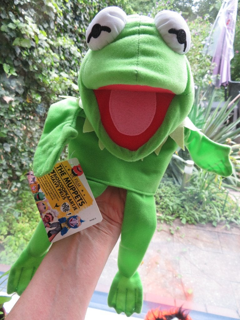 Handpop Kermit de Kikker The Muppets Jim Henson AH Mega, Kinderen en Baby's, Speelgoed | Knuffels en Pluche, Kikker, Groen, Albert Heijn