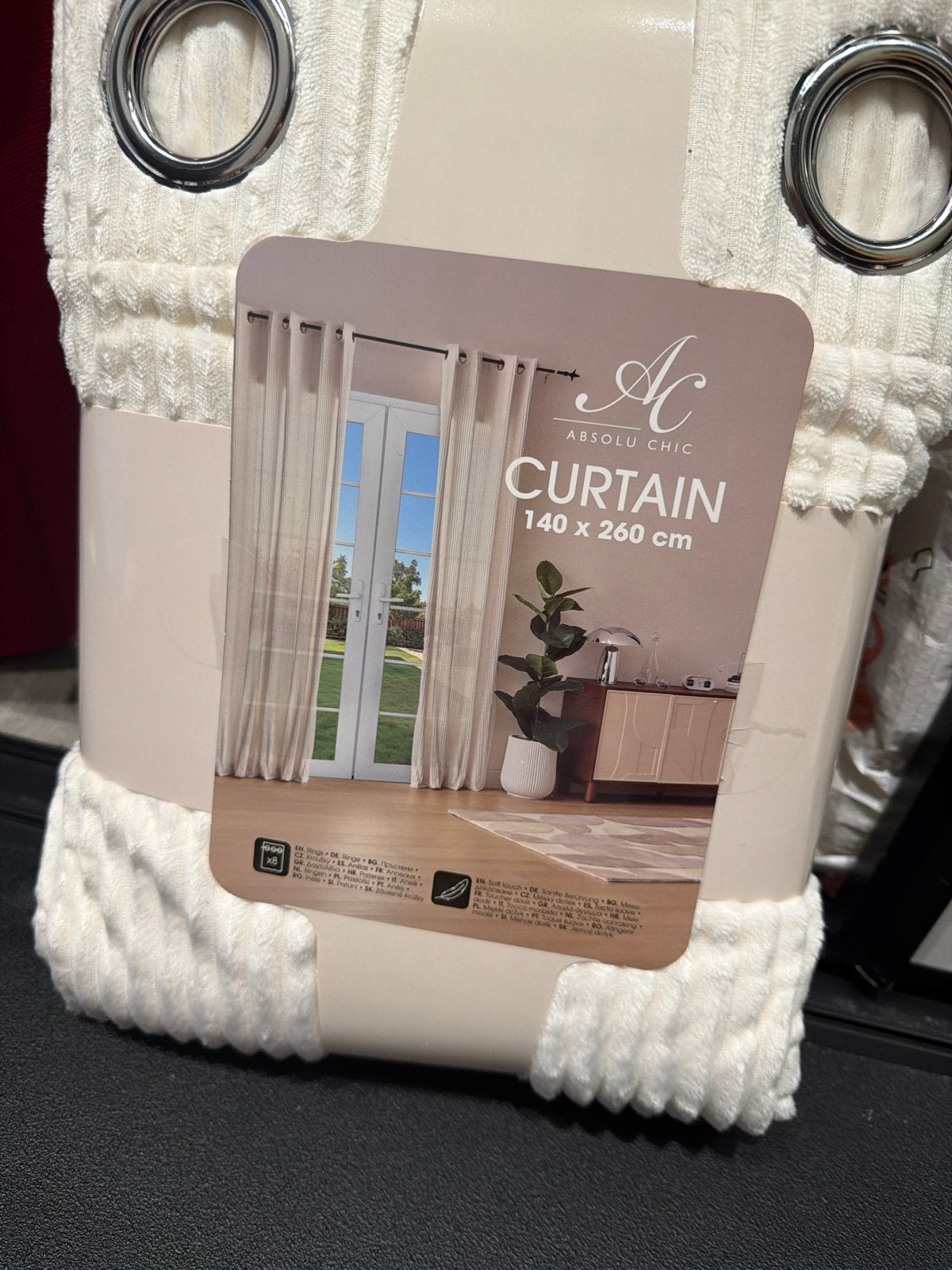 Absolu Chic Gordijn 140x260 cm - Nieuw 4stuks, Huis en Inrichting, Overige merken, Ophalen of Verzenden, Nieuw, Gordijn