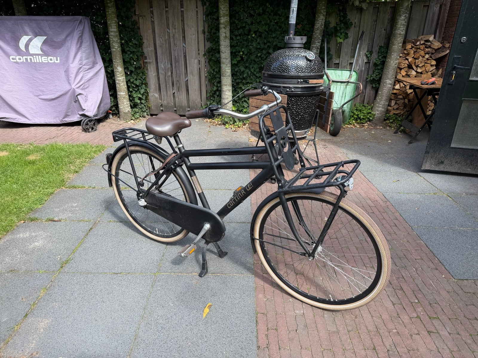 Cortina U4 Transportfiets Heren 50cm Zwart - in goede staat, Fietsen en Brommers, Fietsen | Heren | Herenfietsen, Terugtraprem