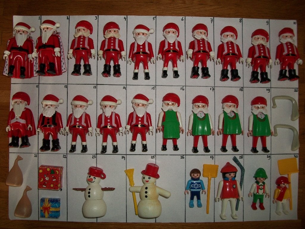 Kerstman / sneeuwpop / winter / kerst, Ophalen of Verzenden, Zo goed als nieuw, Complete set, Figuren