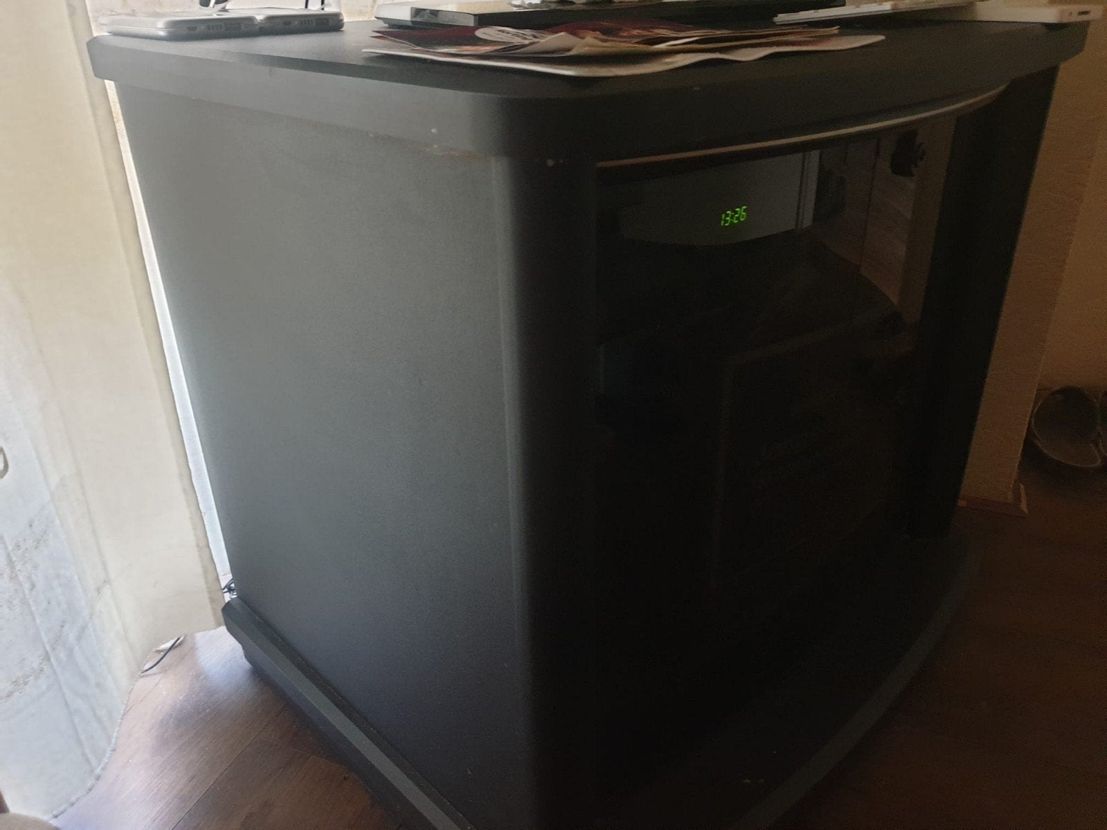 Tv kast zwart kleur B60- H50 - D50, Ophalen, 50 tot 100 cm, Zo goed als nieuw, Minder dan 100 cm