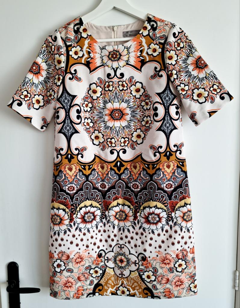 Hallhuber Donna jurk met print maat 36, Hallhuber Donna, Overige kleuren, Ophalen of Verzenden, Zo goed als nieuw