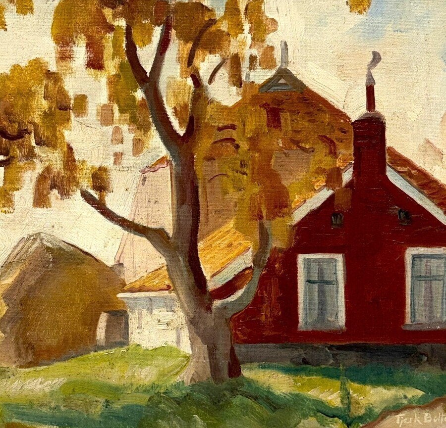 Tjerk Bottema (1882-1940) - Boerderij, Ophalen of Verzenden