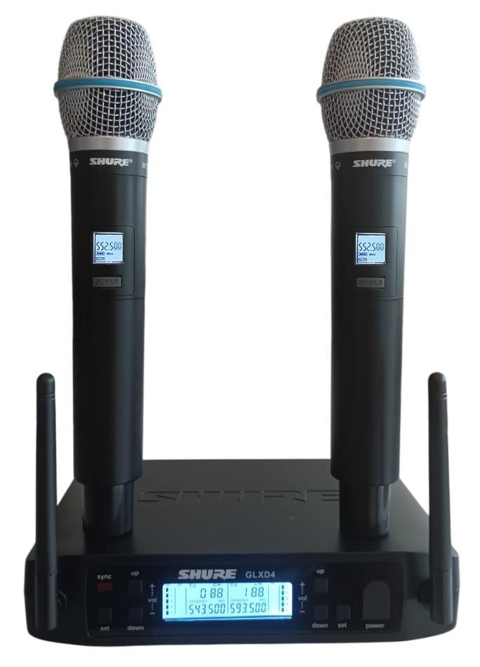 Nieuwe Shure GLXD4 met 2 handheld microfoons