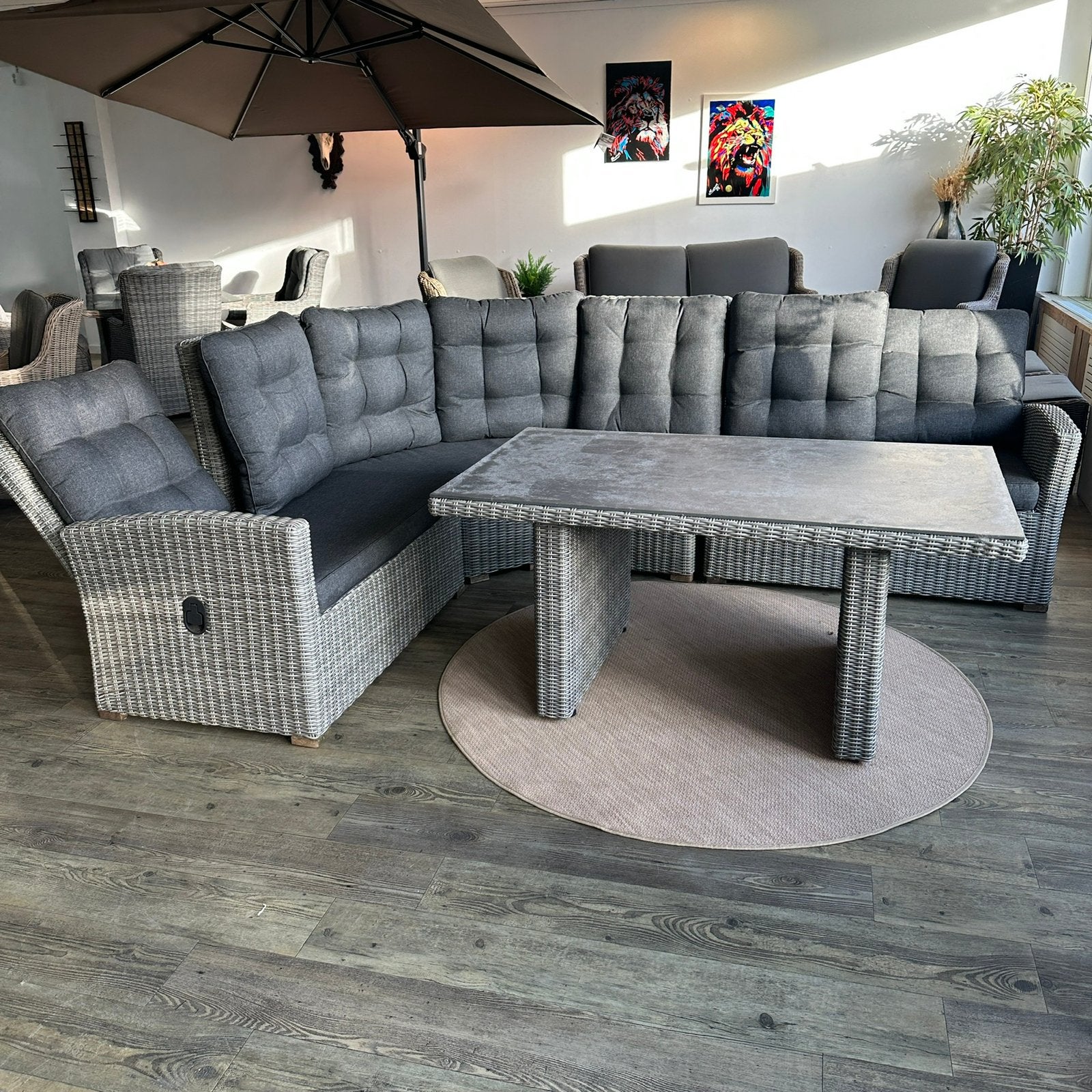 Luxe wicker Tuinset / Loungeset met verstelbare rugleuningen
