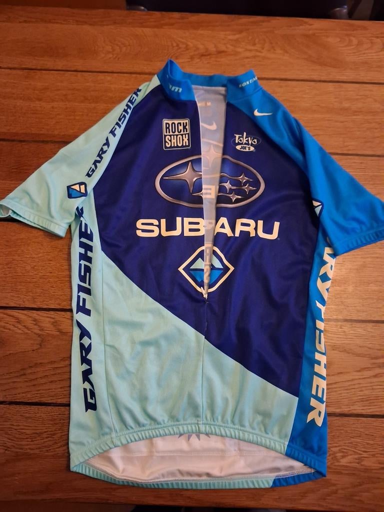 Subaru cycling wielrenshirt shirt nike medium Gary Fisher, Fietsen en Brommers, Ophalen of Verzenden, Zo goed als nieuw, Bovenkleding