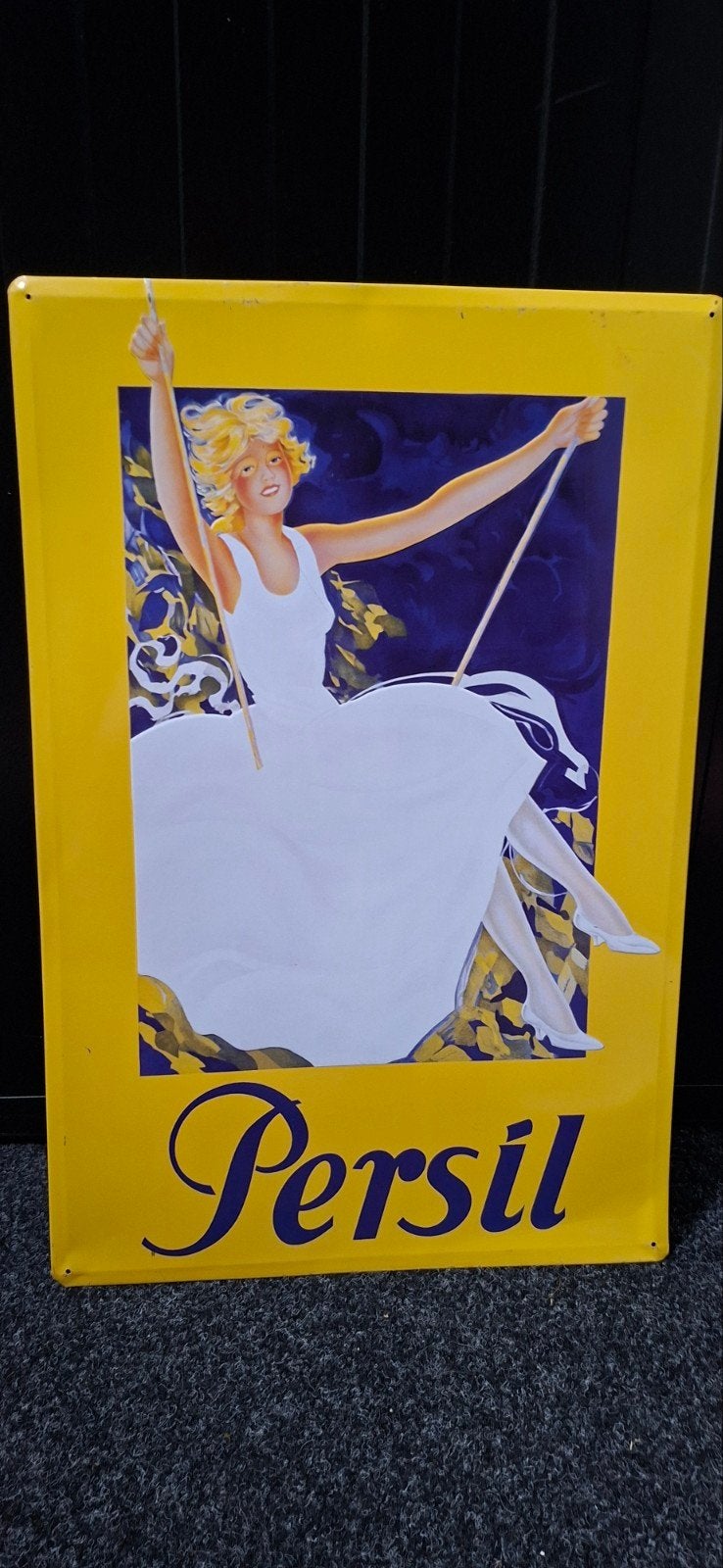 Vintage Persil Reclamebord - Klassiek Emaille Look, Ophalen of Verzenden