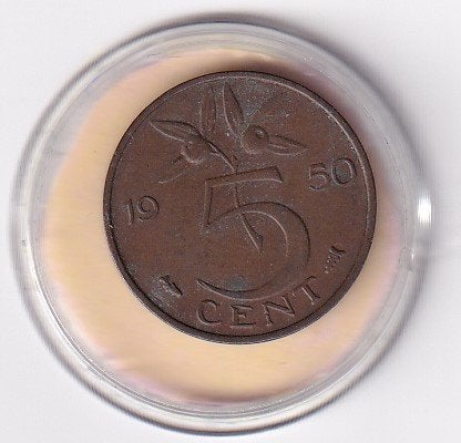 5 Cent 1950 Zeer Netjes, Verzenden, Koningin Juliana, 5 cent, Losse munt