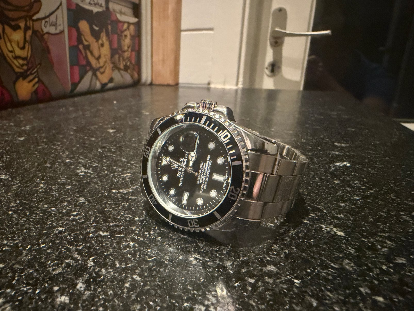 Rolex Submariner, horloge (date), Ophalen of Verzenden, Zo goed als nieuw, Staal, Rolex