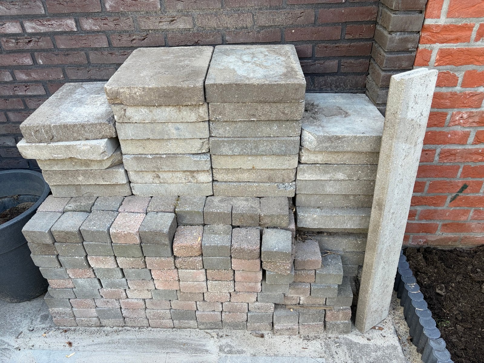 Koppelstones en Betonstenen - Diverse Maten, Ophalen, Gebruikt, Klinkers, 10 m² of meer