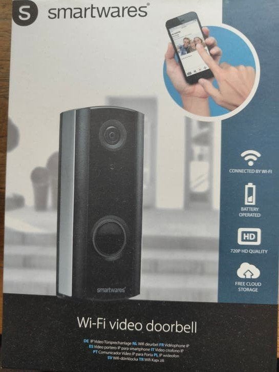 Smartwares Wi-Fi Video Deurbel met HD Camera, Ophalen of Verzenden, Nieuw