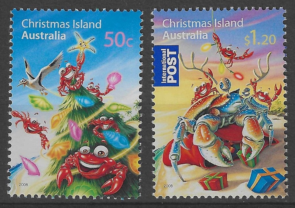 36 Christmas Island 2008, mi 634/35 Kerstmis, Ophalen of Verzenden, Postfris