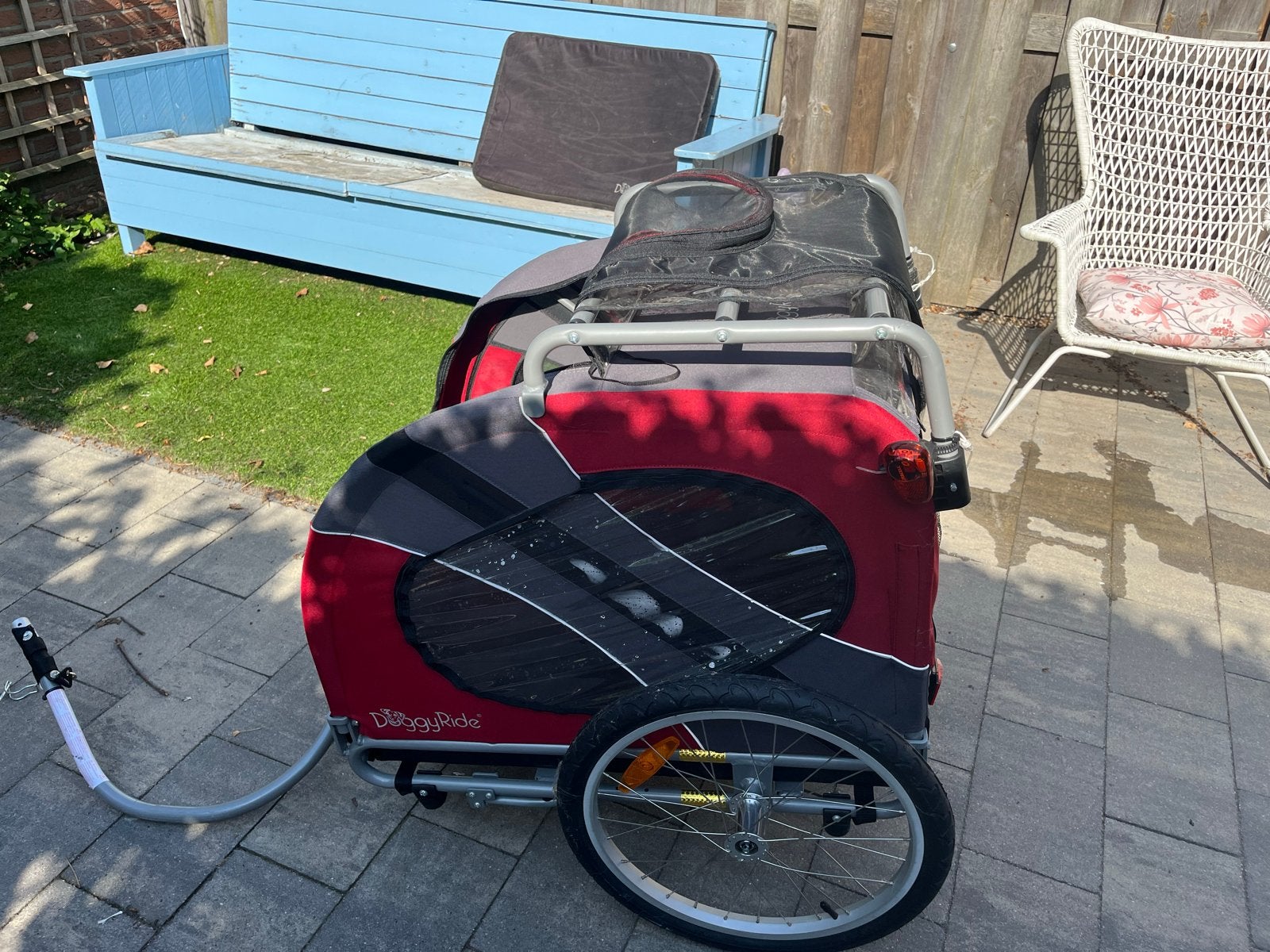 DoggyRide Hondenfietskar, Fietsen en Brommers, Fietsaccessoires | Aanhangers en Karren, Gebruikt, Hondenkar, 20 tot 40 kg, Vering