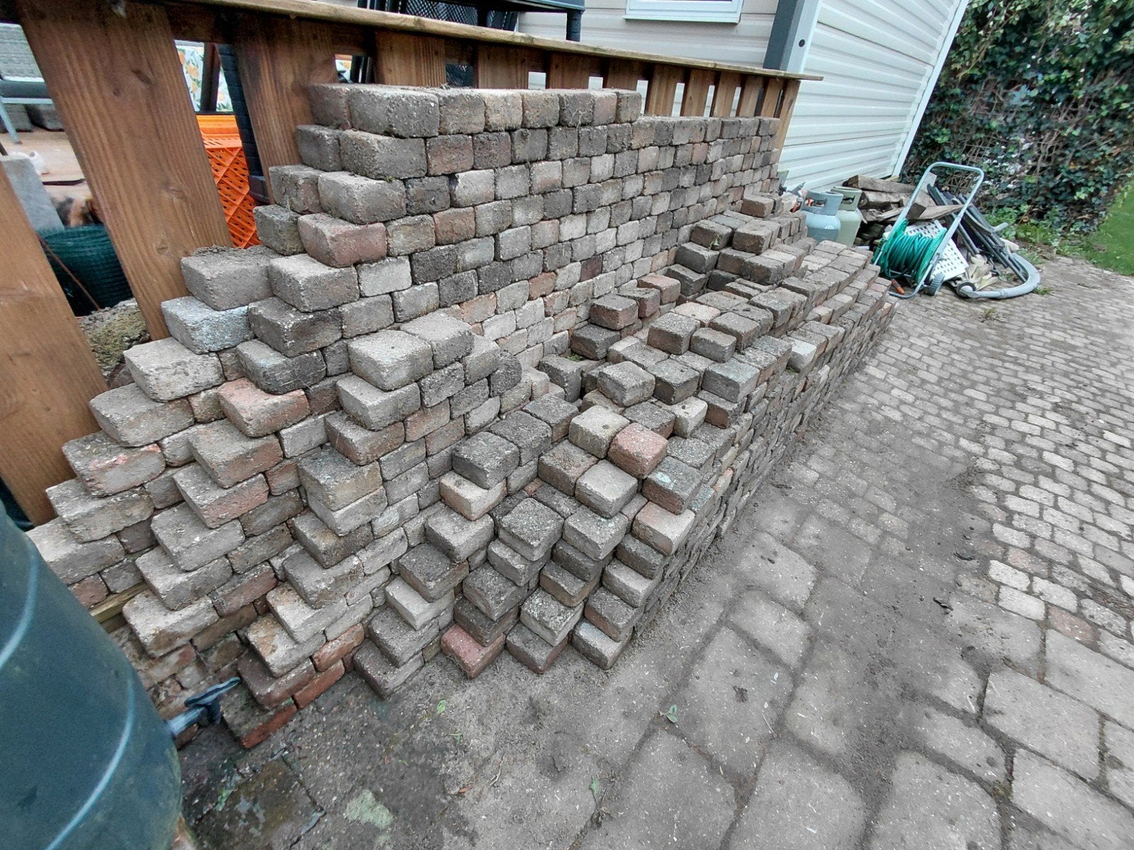Beton klinkers 10x10 cm - ca. 33 m², Tuin en Terras, Ophalen, Gebruikt, Klinkers, 10 m² of meer