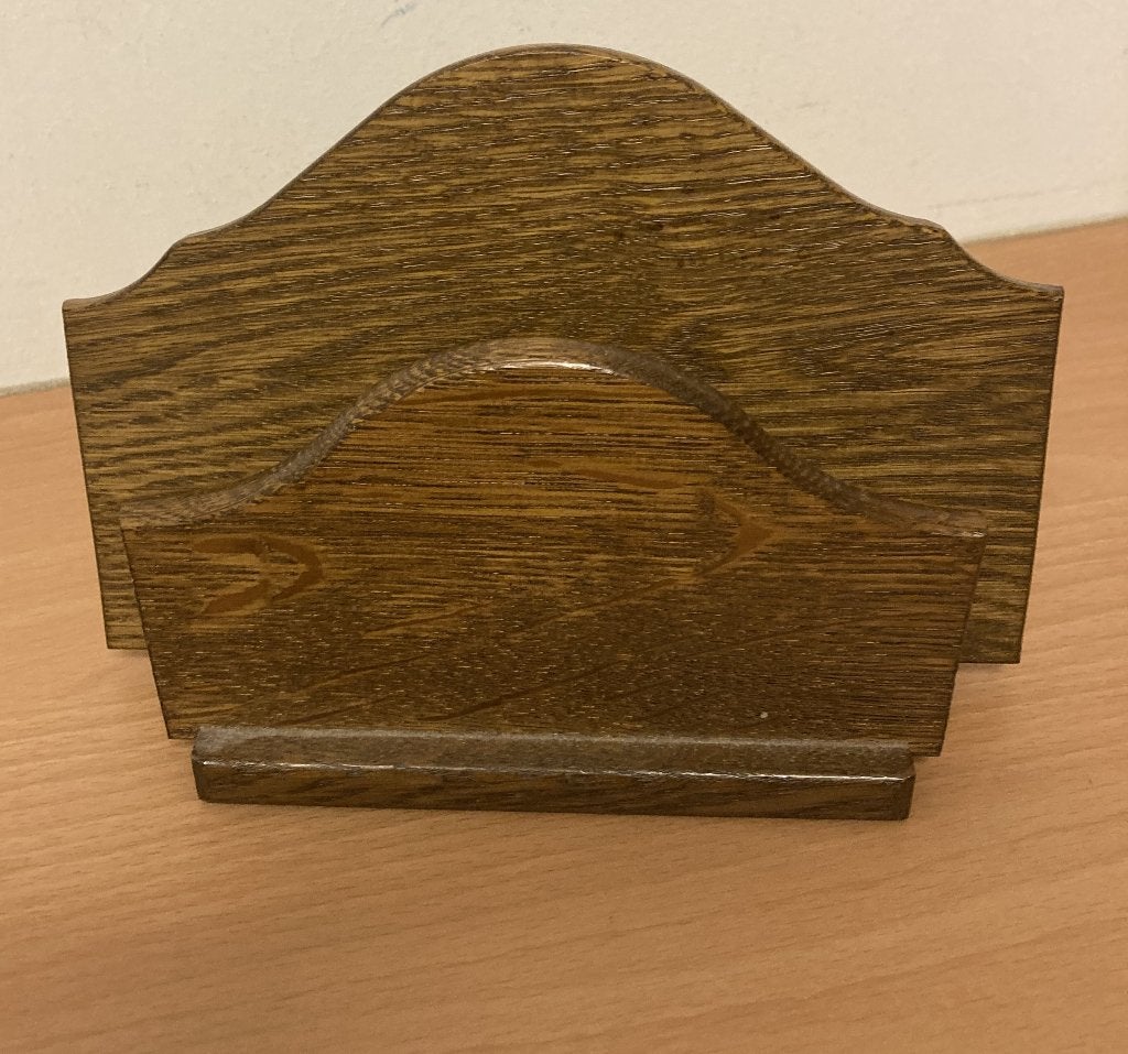 Vintage Houten brievenhouder, donker eiken, Diversen, Ophalen of Verzenden, Zo goed als nieuw