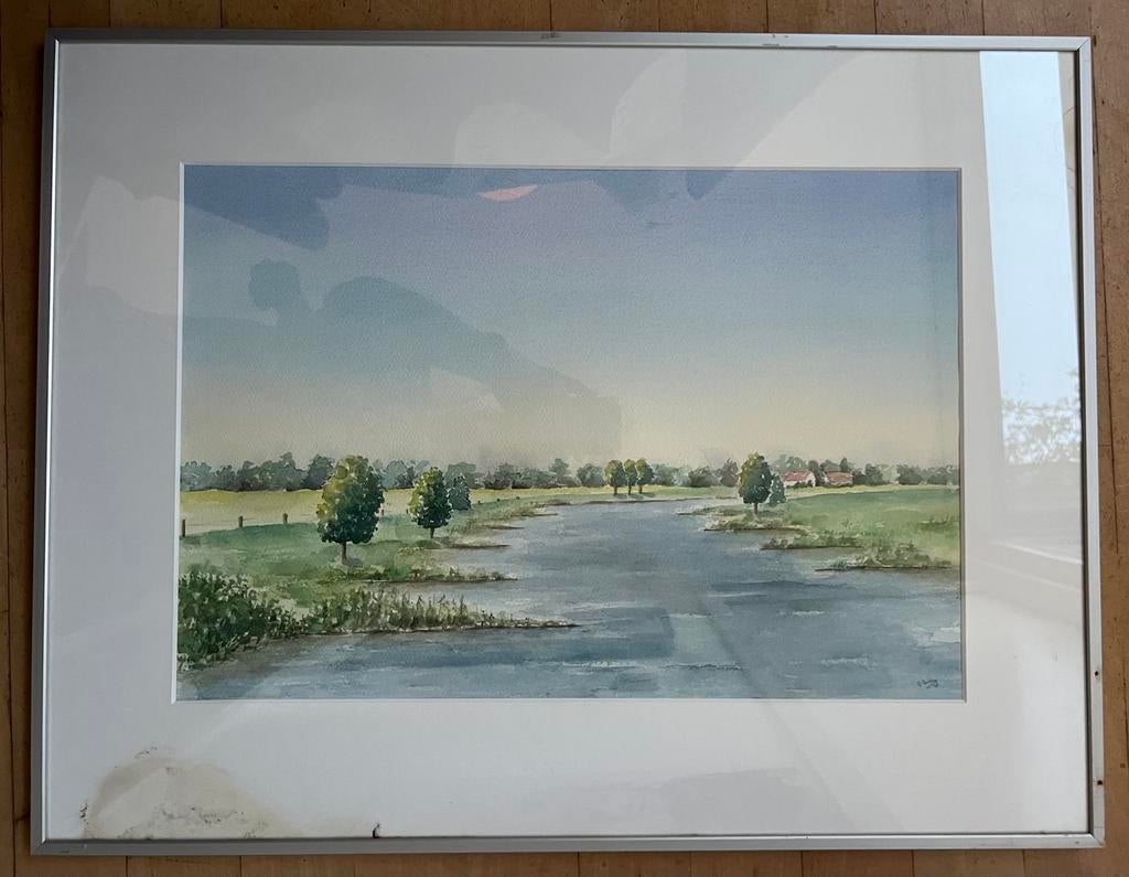 Schilderij gerda lanting (doetinchem), ingelijst, Antiek en Kunst, Kunst | Schilderijen | Klassiek, Ophalen
