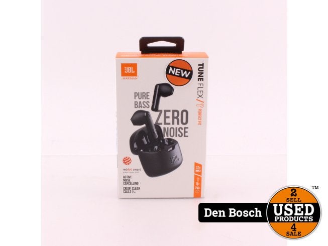 JBL Tune Flex Draadloze oortjes Zwart | NIEUW