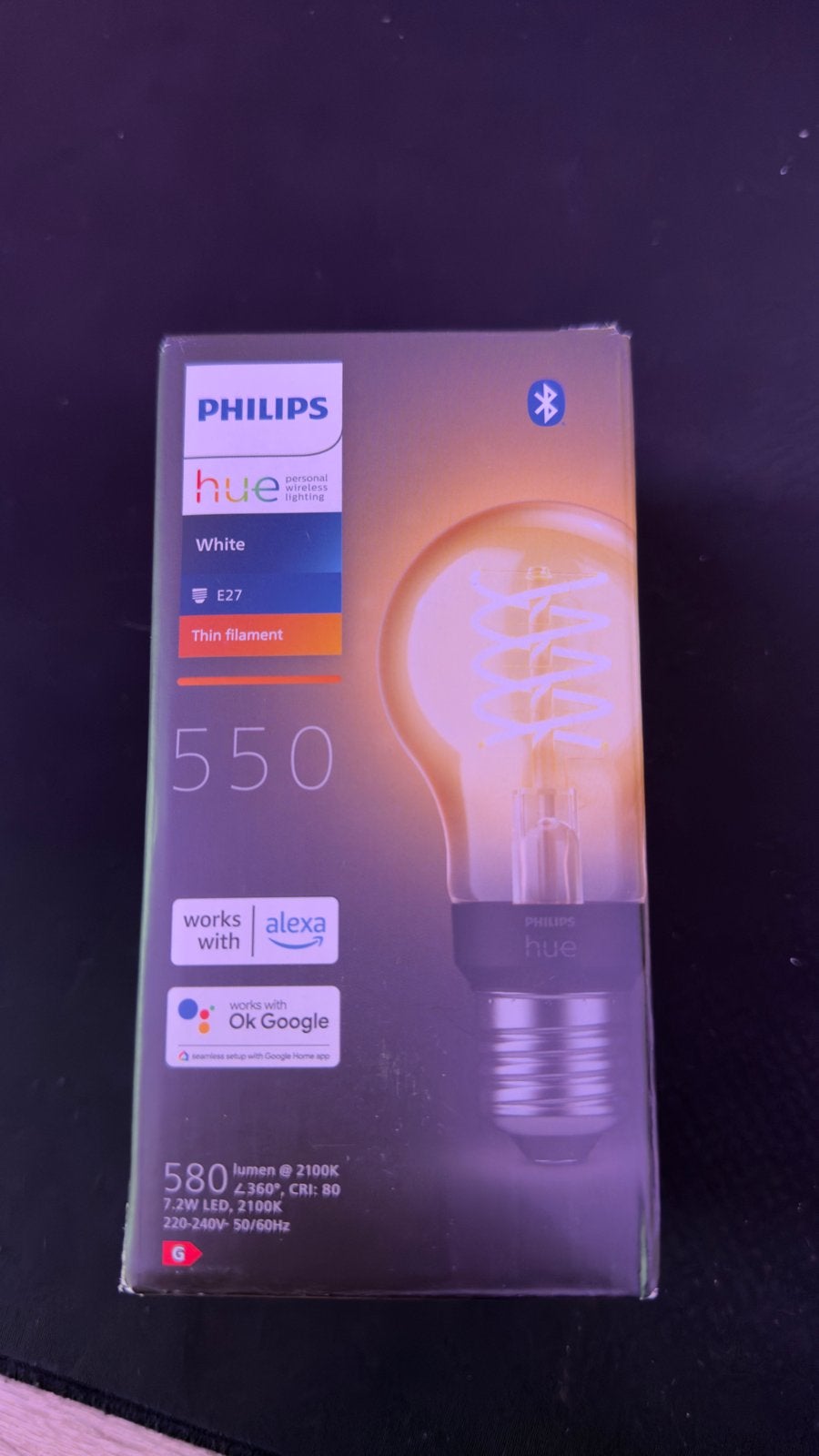 Philips Hue White E27 Thin Filament LED Lamp, Led-lamp, Philips Hue, Nieuw, Minder dan 10 watt