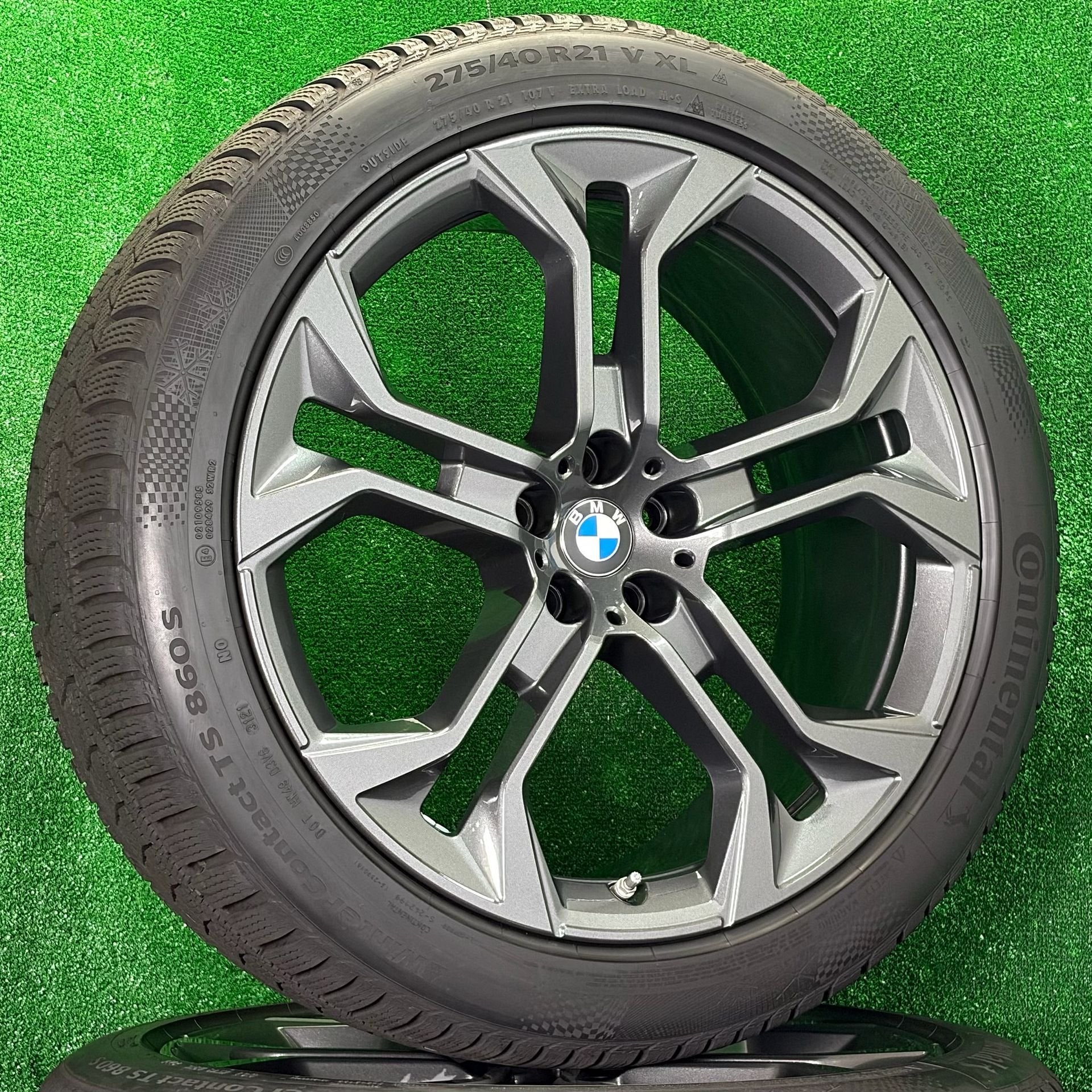 Originele 21 inch BMW velgen met winterbanden X5 X6 G05 G06, Gebruikt, -, -, Banden en Velgen