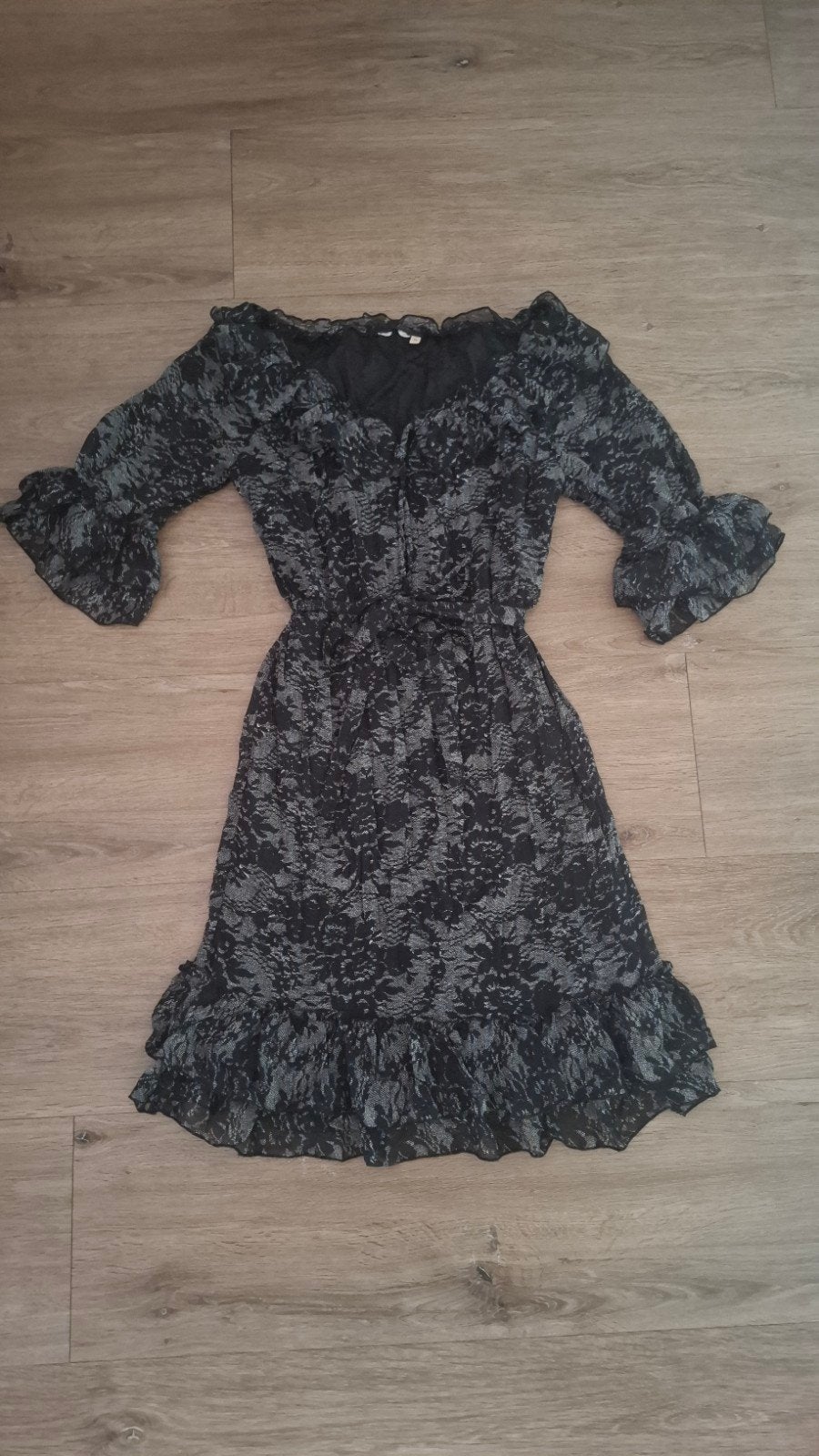 Miss Etam jurk Maat 36 met onderjurk, Zwart, Ophalen of Verzenden, Zo goed als nieuw, Maat 36 (S)