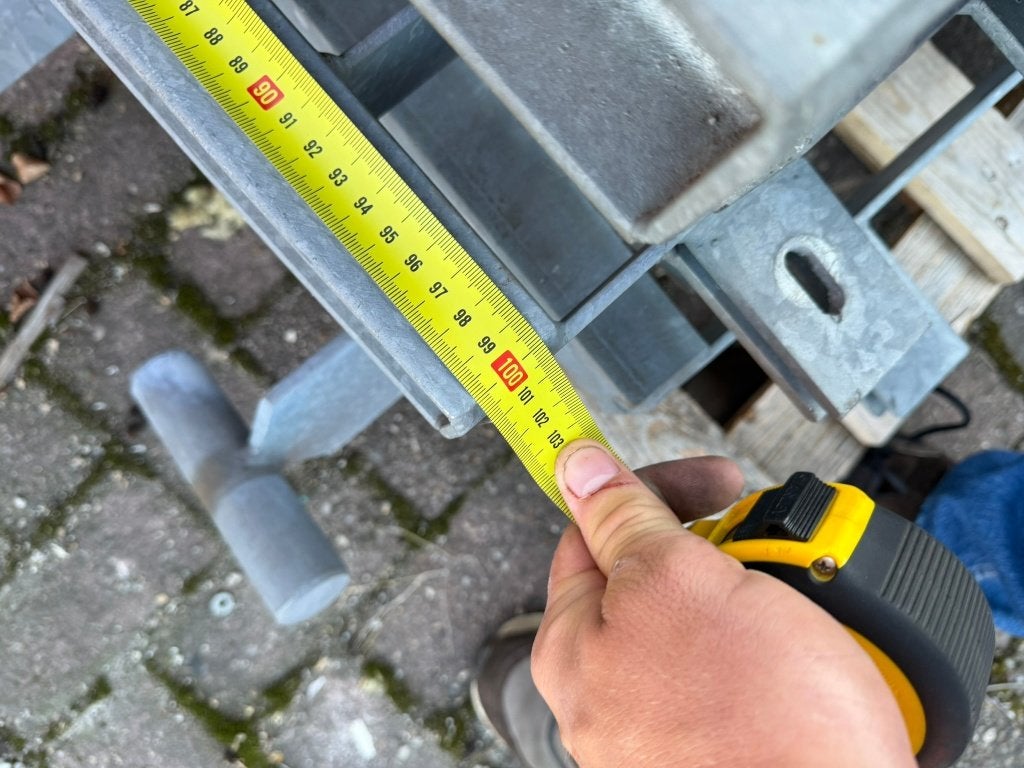 Verzinkt hekwerk / balustrade 4-delig | 485 cm | met leuning, Ophalen, Gebruikt, IJzer, Tuinhek