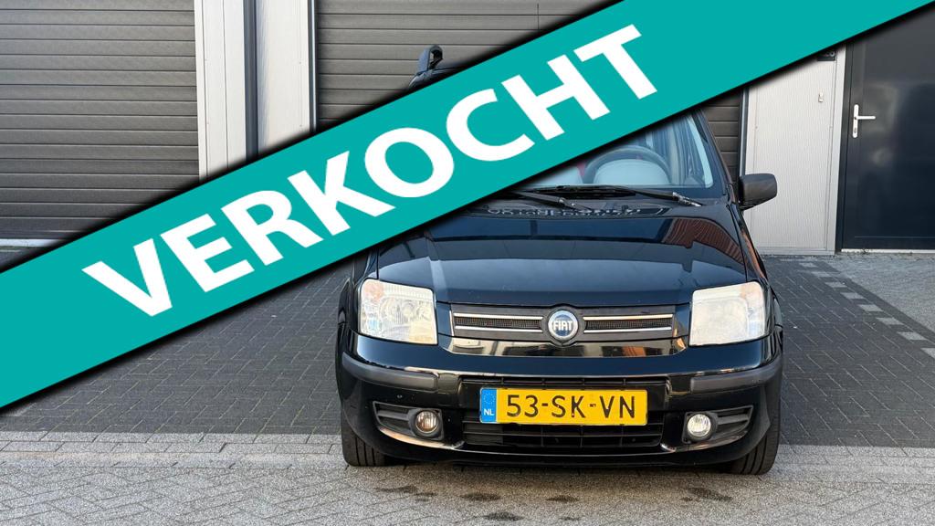 Fiat Panda 1.2 Navigator, Auto's, Fiat, Voorwielaandrijving, Gebruikt, Zwart, Origineel Nederlands