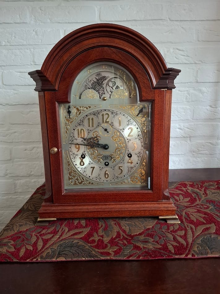Kieninger: FRANSE PENDULE met Speelwerk, Datum en Maanstand, Huis en Inrichting, Ophalen, Gebruikt, Analoog, Wekker of Tafelklok