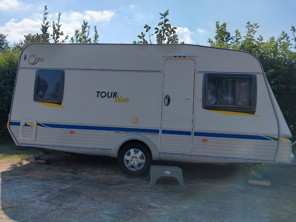 Nette TEC tour 455 caravan uit 2007 met Frans bed, T.E.C., Rondzit, Frans bed, 750 - 1000 kg
